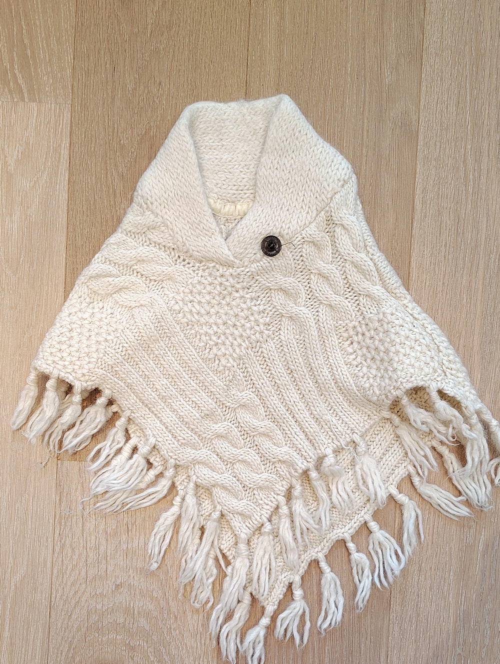 H&M Cream Knit Labeled Sweater